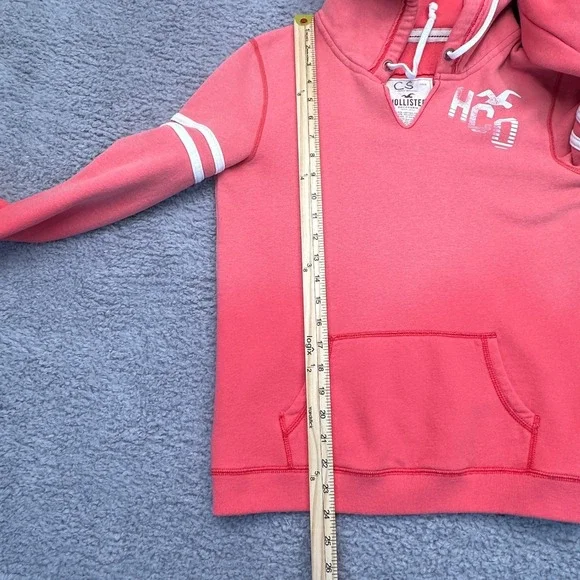 Hollister Y2K Hoodie Women L Pink Ombré SoCal Surf Fleece Preppy Coastal - Picture 11 of 11
